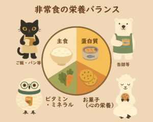 非常食の栄養バランス図解